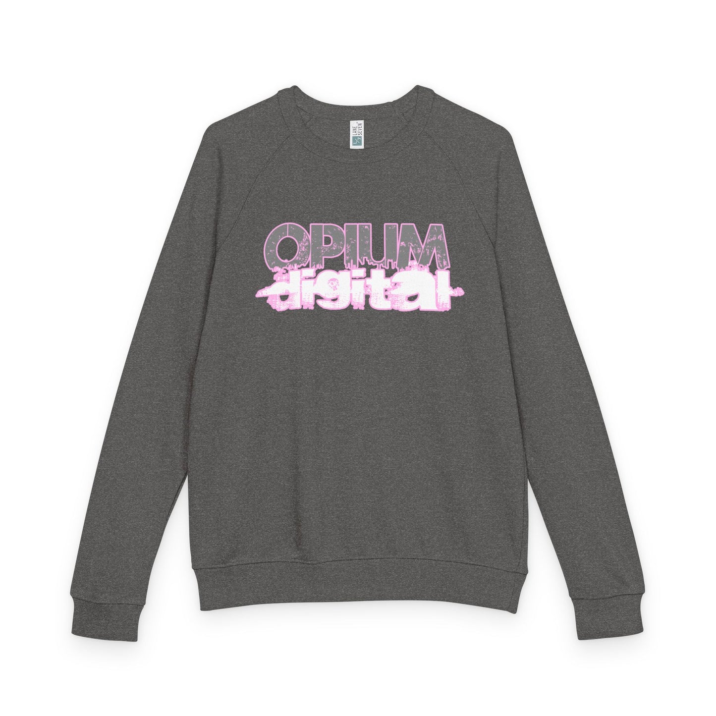 Opium Digital (Pink) Unisex Crewneck Sweatshirt, Casual Stylish Top, Streetwear Apparel, Gift for Friends, Perfect for Fall