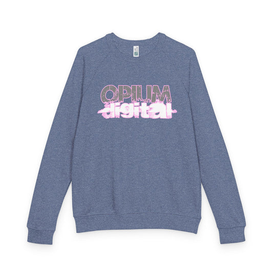 Opium Digital (Pink) Unisex Crewneck Sweatshirt, Casual Stylish Top, Streetwear Apparel, Gift for Friends, Perfect for Fall