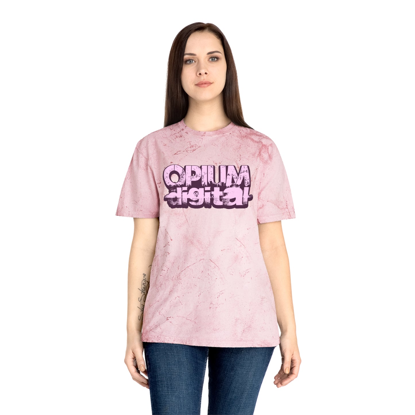 Opium Digital (Pink) Vibrant Unisex T-Shirt, Colorful Casual Wear, Summer Vibes, Unique Gift for Art Lovers, Festival Fashion, Statement Tee