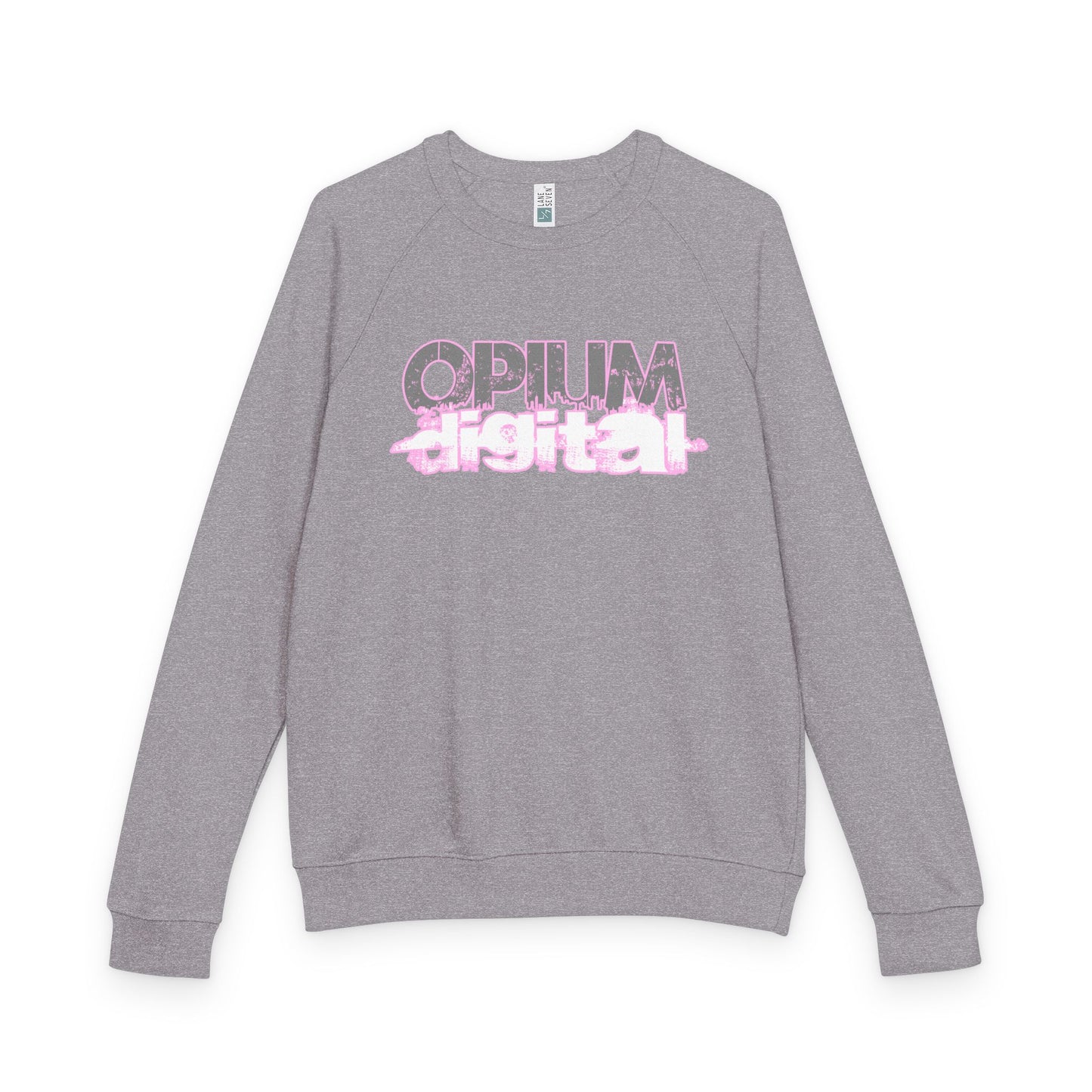 Opium Digital (Pink) Unisex Crewneck Sweatshirt, Casual Stylish Top, Streetwear Apparel, Gift for Friends, Perfect for Fall