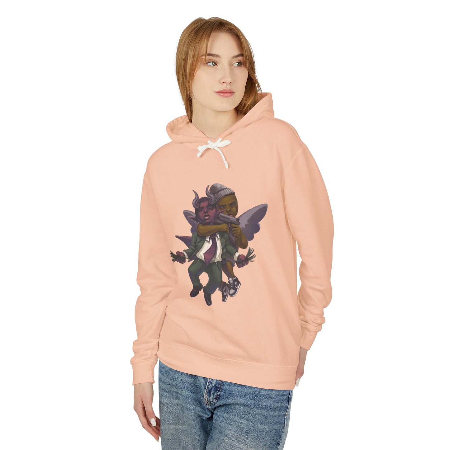 Eyes on God Unisex Lightweight Hooded Sweatshirt